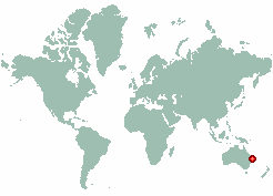 Brisbane central business district in world map